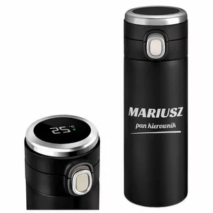 Kubek termiczny termos czarny z wyświetlaczem LED i grawerem dla - Kubki termiczne Kubek termiczny termos czarny z wyświetlaczem LED i grawerem dla - Kubki termiczne - miniaturka - grafika 1