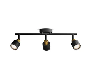 Philips - Oświetlenie punktowe NIALL 3xGU10/5W/230V czarne/mosiądz - Lampy sufitowe - miniaturka - grafika 1