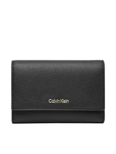 Calvin Klein Portfel damski Foil Logo Trifold W/ Zip Pocket LV04F1117G Czarny - Portfele - miniaturka - grafika 1