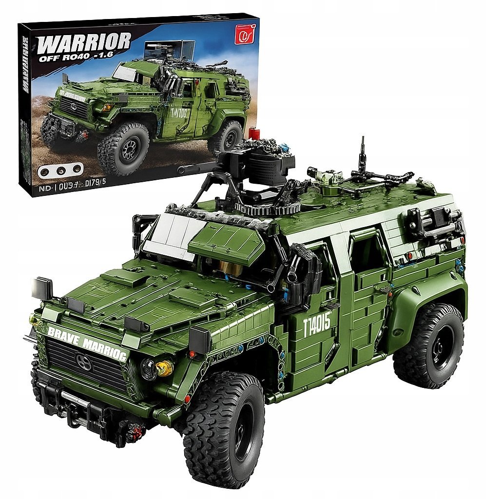 KLOCKI Wóz Bojowy Pojazd Wojskowy Samochód AUTO Terenowe Jeep Ciężarówka