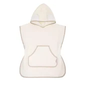 Okrycia kąpielowe dla dzieci - BOCIOLAND Ponczo kąpielowe ecru - miniaturka - grafika 1