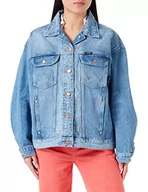 Kurtki damskie - Wrangler Damska kurtka Jumbo Trucker Denim, Sukie., XXL - miniaturka - grafika 1