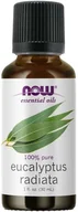 Aromaterapia - Now® Foods Olejek eteryczny NOW, olejek eukaliptusowy promienisty, 30 ml - miniaturka - grafika 1
