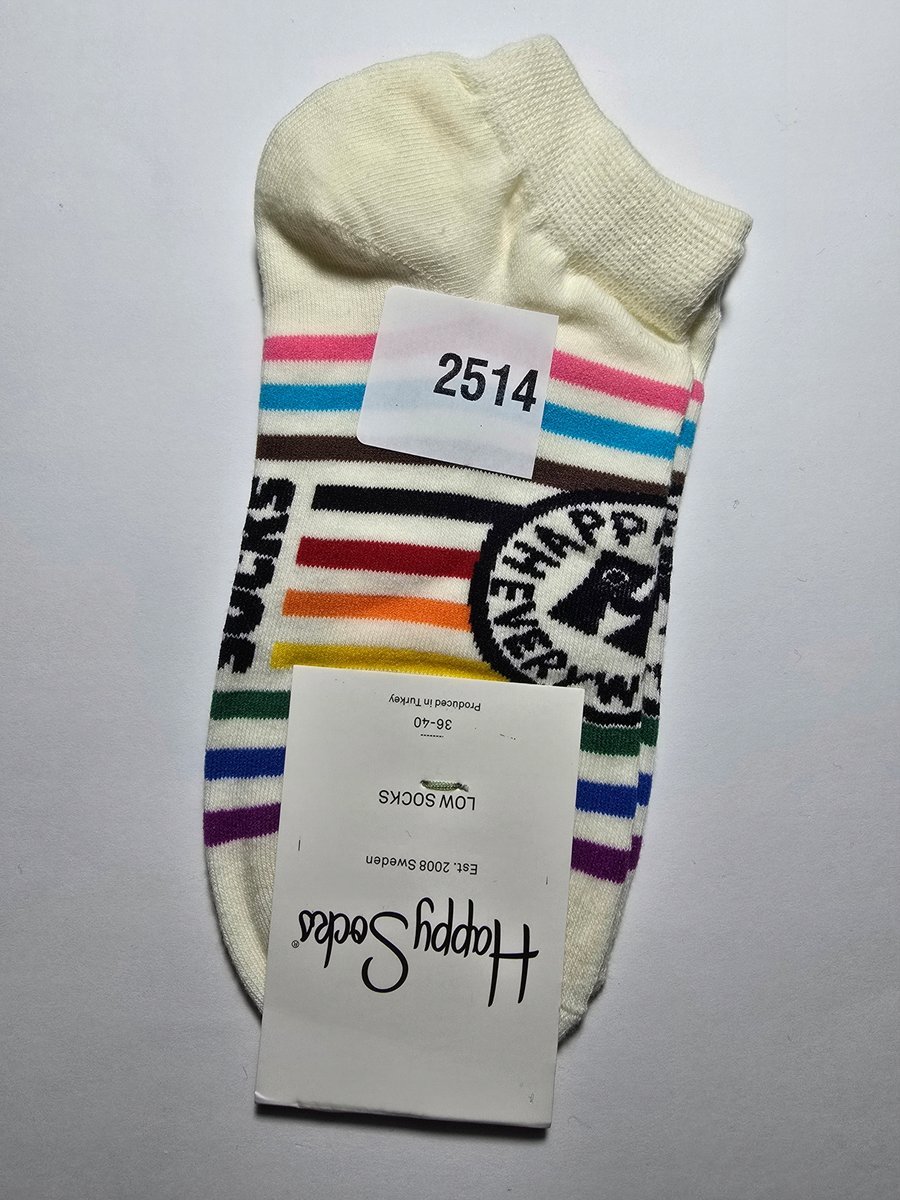 Kolorowe skarpety Happy Socks stopki unisex rozmiar 36-40 (2514)