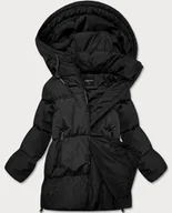 Kurtki damskie - ZIMOWA KURTKA DAMSKA TYPU PUFFER CZARNA (AD6076) - Copperose - miniaturka - grafika 1