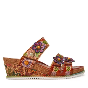 Klapki Laura Vita Bonito 19 Bordowy - Klapki i japonki damskie - miniaturka - grafika 1