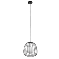Lampy sufitowe - Wisząca lampa Bell 40722 Sigma druciana kula klatka czarna srebrna - miniaturka - grafika 1