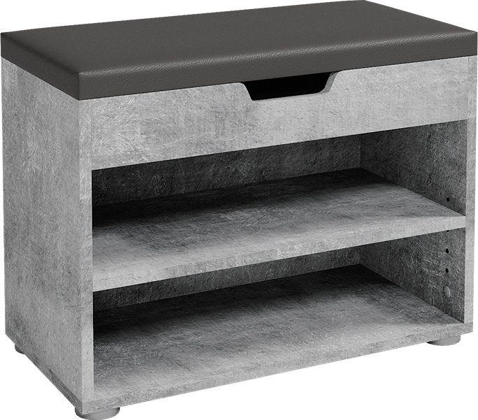 Vicco Ławka na buty Rolfe, 60 x 45 cm, Beton/Antracyt