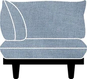 Akcesoria i części AGD - Pokrowiec na narożnik Paletti niebieski materiałowy - miniaturka - grafika 1