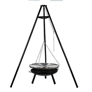 Grill Ogrodowy Trójnóg + Ruszt + Palenisko 60cm - Paleniska ogrodowe - miniaturka - grafika 1