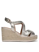 Espadryle damskie - Geox Espadryle D Ponza D35GVC000CFC2012 Złoty - miniaturka - grafika 1