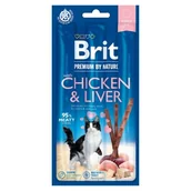Przysmaki dla kotów - Brit Premium by Nature Cat Sticks z kurczakiem i wątróbką 3 x 5 g - miniaturka - grafika 1
