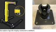 Wyposażenie gospodarstwa rolnego - HYLDROBLE Widły do palet grawitacyjne pod rotator - do wyboru łącznik między rotatorem a widłami (udźwig: 2 T, długość wideł: 1000mm, robocza: 170mm) 80879957 - miniaturka - grafika 1