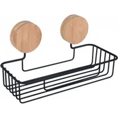 Koszyki łazienkowe - Bisk Umbra Plus koszyk ścienny drewno/czarny 08216 - miniaturka - grafika 1