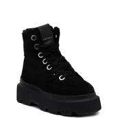 Botki damskie - INUIKII Botki na platformie MATILDA | zamsz - miniaturka - grafika 1