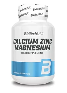 BioTech USA Ca-Zn-Mg, Suplement diety, 100 tabletek - Witaminy i minerały - miniaturka - grafika 1