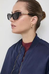 Burberry okulary przeciwsłoneczne damskie kolor czarny - Okulary przeciwsłoneczne - miniaturka - grafika 1