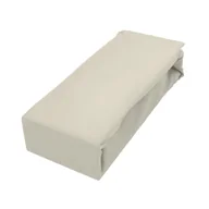 Prześcieradła - Prześcieradło z gumką Fashion 160 x 200 cm beżowe satyna bawełniana - miniaturka - grafika 1