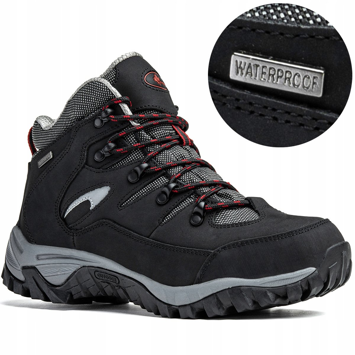 Buty trekkingowe Wodoodporne turystyczne Skórzane górskie mocne Vemont