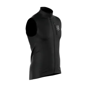 COMPRESSPORT Kamizelka biegowa męska HURRICANE WINDPROOF VEST black - Bluzy sportowe męskie - miniaturka - grafika 5