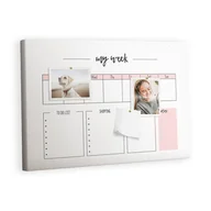 Planery - Kolorowy Organizer - Tablica Korkowa z Pinezkami - Mój planer tygodniowy 60x40 cm - miniaturka - grafika 1