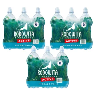 Woda mineralna RODOWITA z Roztocza niegazowana Active 18x 1 l - Woda - miniaturka - grafika 1