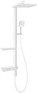 Zestawy prysznicowe - Mexen Roar zestaw prysznicowy natynkowy z deszczownicą i baterią, biały - 78105-20 - miniaturka - grafika 1