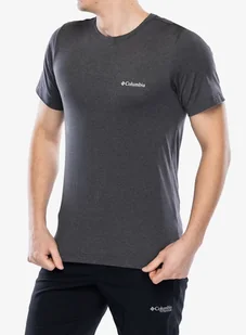 Koszulka z nadrukiem Columbia Kwick Hike Back Graphic S/S Tee - blk heather/linear view multi - Koszulki i topy damskie - miniaturka - grafika 1