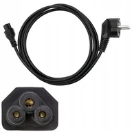 Kable komputerowe i do monitorów - Przewód Zasilający Koniczynka Do Tv Laptopa 1,2M - miniaturka - grafika 1