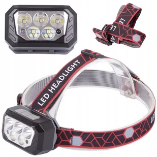 Latarka Czołowa Czołówka Led 3 X Xhp30 + 6 X Smd Akumulator 5 Trybów Usb - Latarki - miniaturka - grafika 1