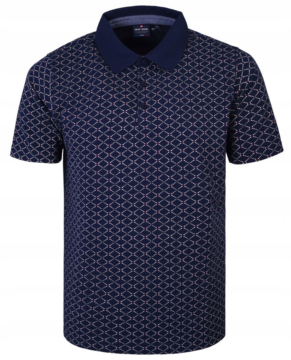 POLO Koszulka Męska GRANATOWA Bawełniana ARSENIK Elegancka L Pako Jeans