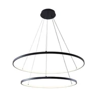 Lampy sufitowe - Lampa wisząca LED, dwa okręgi na zwisach 2023200-BK z serii BRENO - miniaturka - grafika 1