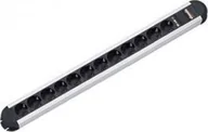 Listwy zasilające - Listwa zasilająca Bachmann 12x 12 gniazd 1.75 m czarna - miniaturka - grafika 1