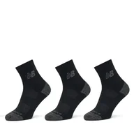 Skarpetki męskie - Zestaw 3 par wysokich skarpet unisex New Balance Active Cushion Quarter Socks LAS35204BK Czarny - miniaturka - grafika 1