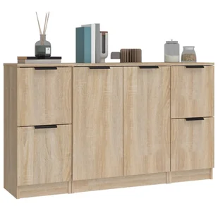 Lumarko 3-częściowa komoda, dąb sonoma, materiał drewnopochodny - Komody - miniaturka - grafika 5