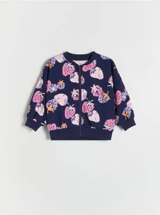 Reserved - Wzorzysta bluza - granatowy - Bluzy dla dziewczynek - miniaturka - grafika 1