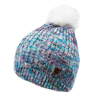 Damska Czapka zimowa HI-TEC LADY VIKNA 37418-WH/B/SAN MEL – Wielokolorowy - Czapki damskie - miniaturka - grafika 1