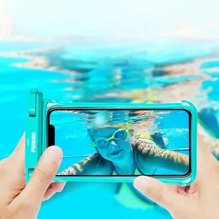 2x Etui wodoodporne wodoszczelne case na telefon Fonken uniwersalne IPX8 do 6.5 Zielone - Etui i futerały do telefonów - miniaturka - grafika 3