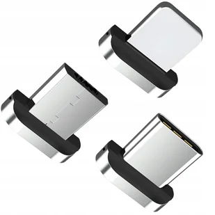 Końcówki magnetyczne do kabel 3w1 USB C Lightning microUSB TOPK - Kable USB - miniaturka - grafika 1