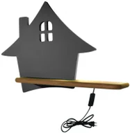 Lampy pozostałe - Szara lampka dziecięca w kształcie chatki - K022 D7-W27 - miniaturka - grafika 1