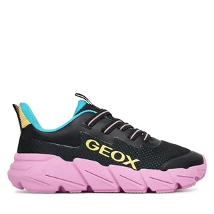 Sneakersy Geox J Flexyper Fast J55N5A 0T99J C9240 D Czarny - Buty dla dziewczynek - miniaturka - grafika 1