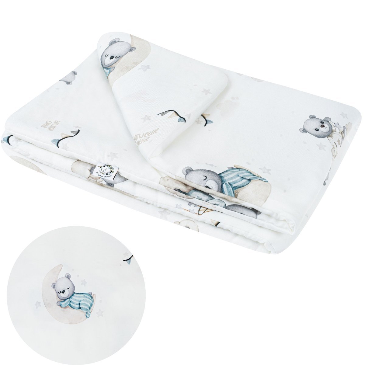 Bawełniana Kołderka Starszaka XL 140x200 cm Misie