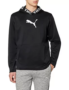 Bluzy męskie - Puma Męska bluza z kapturem Train Pwr Fleece Hoodie Sweater Black S 520893 - grafika 1