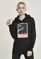 Swetry damskie - Mister Tee Damski sweter z kapturem Road to Space, czarny, S - miniaturka - grafika 1