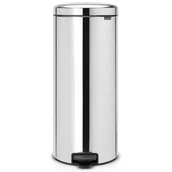 Kosze na śmieci - Brabantia kosz z pedałem NEWICON 30 l stalowy błyszczący - miniaturka - grafika 1