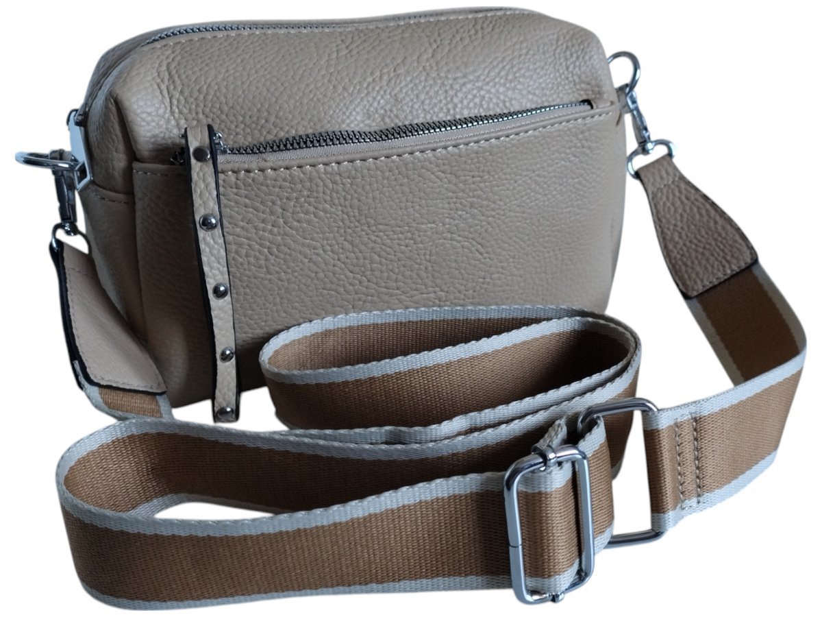 Torebka Damska, Modna Mała Listonoszka Na Ramię, Kolor Brązowy, Miejska