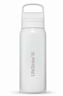 Butelka termiczna z filtrem do wody LifeStraw Go 2.0 Steel 700ml White - Shakery i bidony sportowe - miniaturka - grafika 1