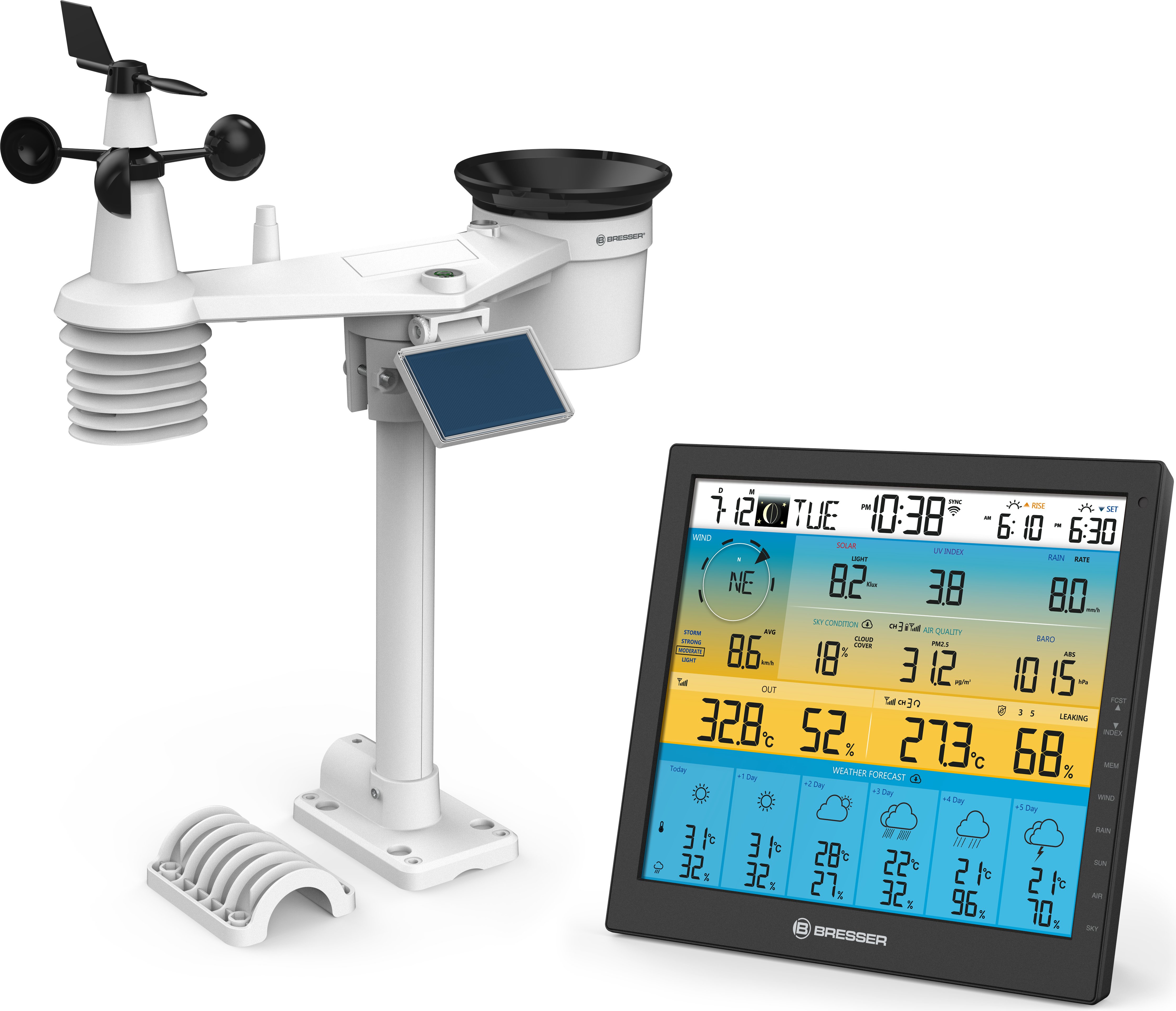 Bresser Weather Centre 7-w-1 solar 6-day 4cast Pro SF (7003220)