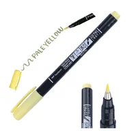 Kredki, ołówki, pastele i pisaki - Pisak do kaligrafii pędzelkowy WS-BS02 TOMBOW BRUSH PEN fudenosuke pastel żółty yellow - miniaturka - grafika 1