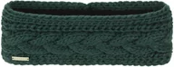 Apaszki i szaliki damskie - Opaska na Czoło Classic Cable Knit by Seeberger, ciemnozielony, One Size - miniaturka - grafika 1